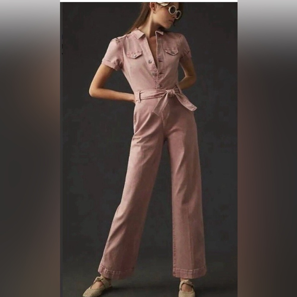 Paige Anessa Pink Jumpsuit - Size 4